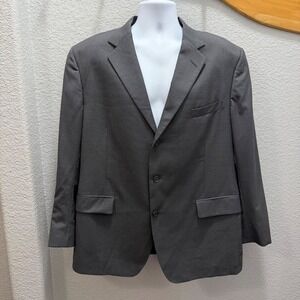 Vtg Brooks Brothers Men Suit Jacket Blazer 44/39 REG Dark Gray Wool Made in USA*